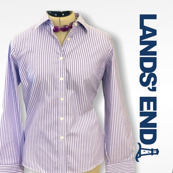Lands' End Tops - Lands’ End no iron pinpoint oxford button down
